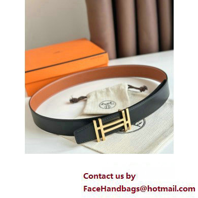 Hermes H au Carre belt buckle  &  Reversible leather strap 32 mm 06 2023